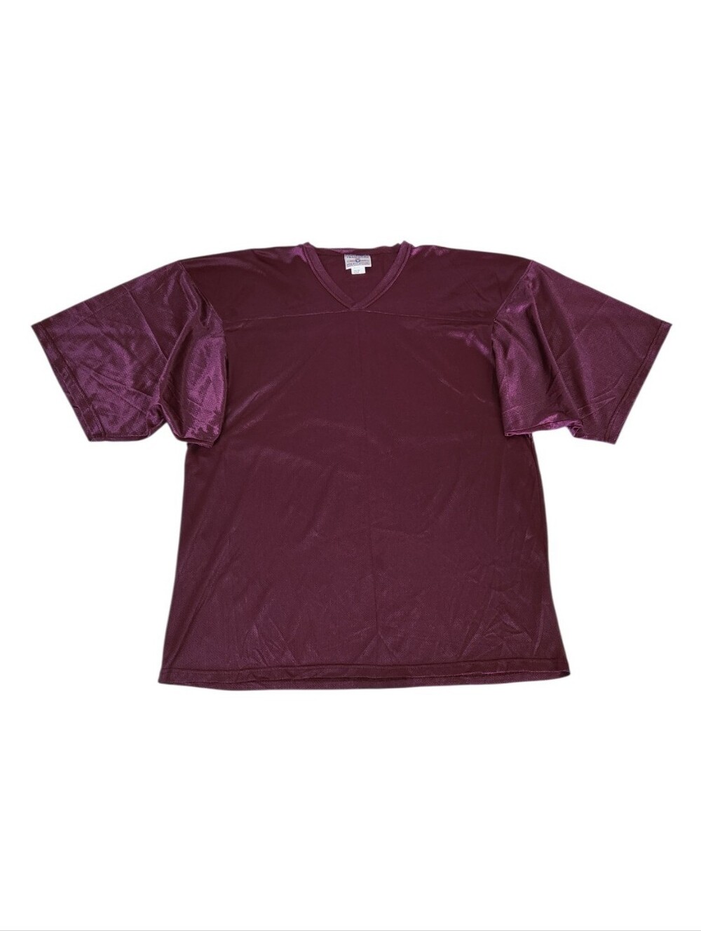Vintage Teamwork Athletic Apparel Maroon Football Jersey Blank Mesh Dazzle XL